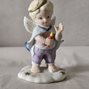 Guiding Light - Cherub Angel Figurine - Decorative Home Accent
